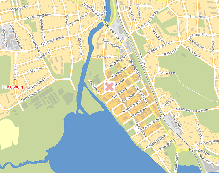Karta över Lindesberg