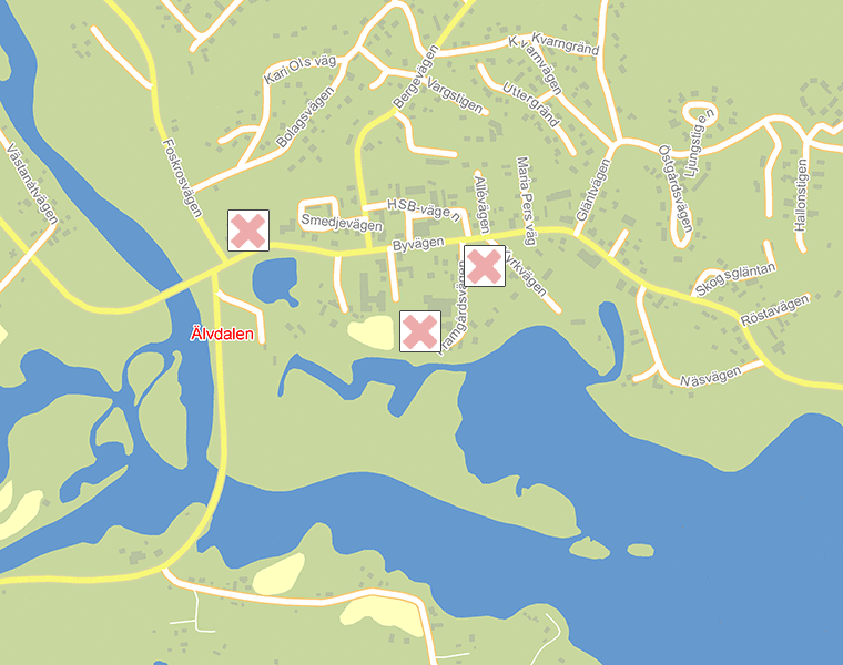 Karta över Älvdalen
