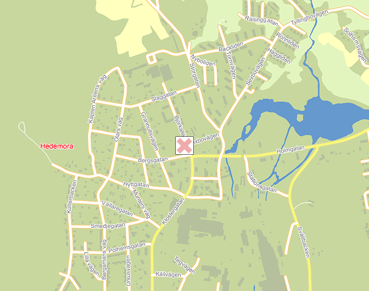 Karta över Hedemora