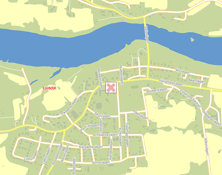 Karta över Ljusdal