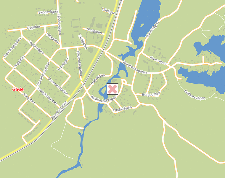 Karta över Gävle