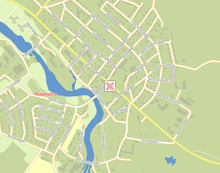 Karta över Robertsfors