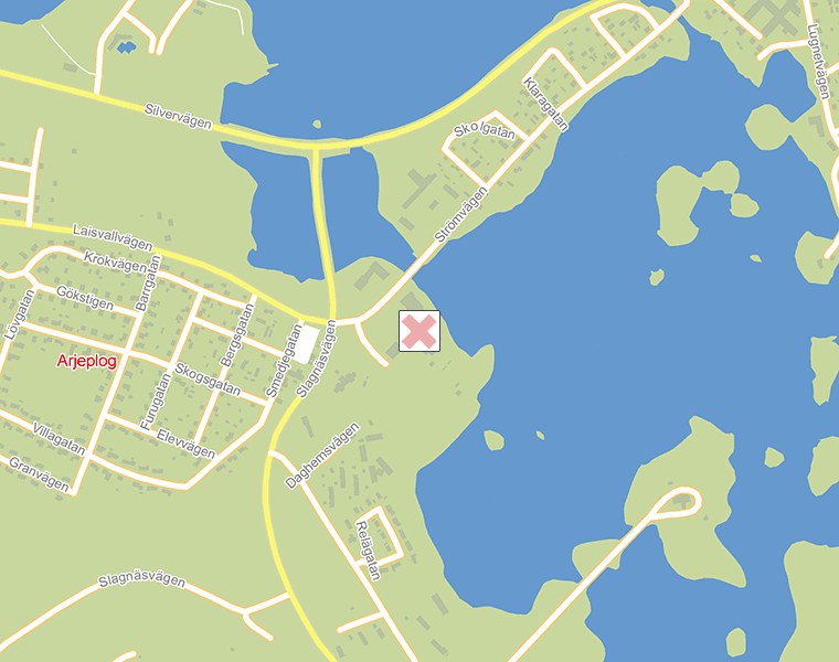 Karta över Arjeplog