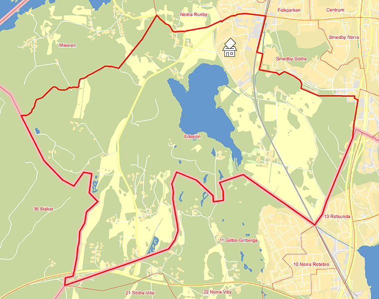 Karta över Edssjön
