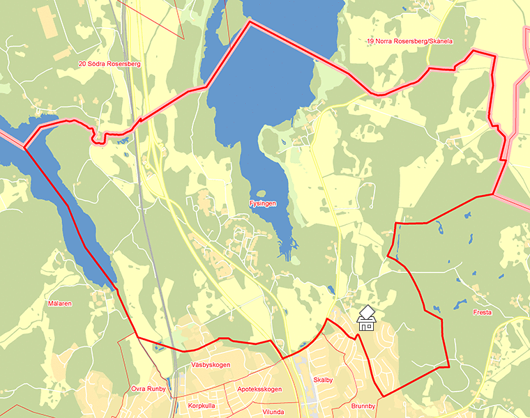Karta över Fysingen
