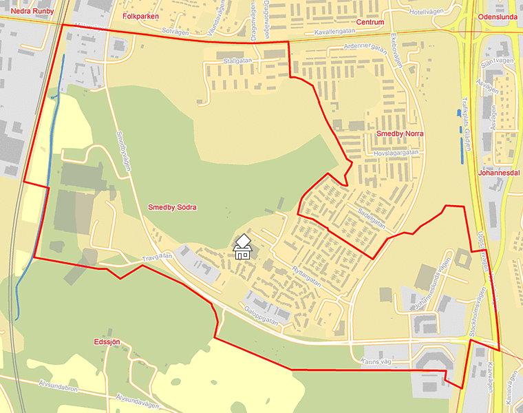 Karta över Smedby Södra