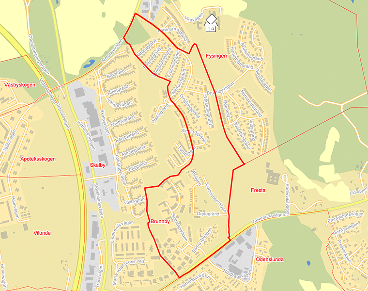 Karta över Brunnby