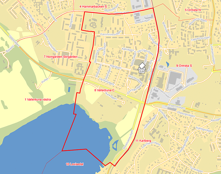 Karta över 8 Vallentuna C