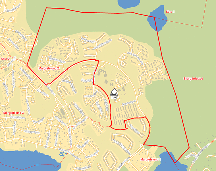 Karta över Margretelund 2