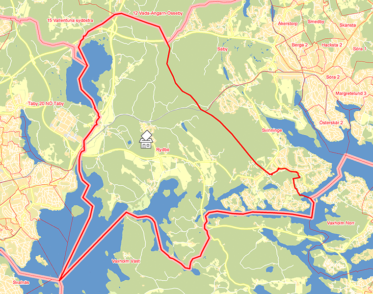 Karta över Rydbo
