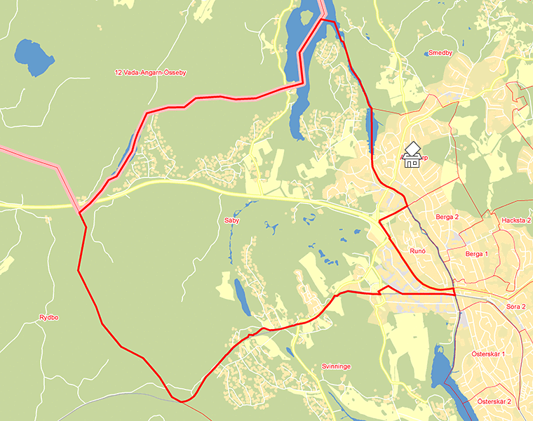 Karta över Säby
