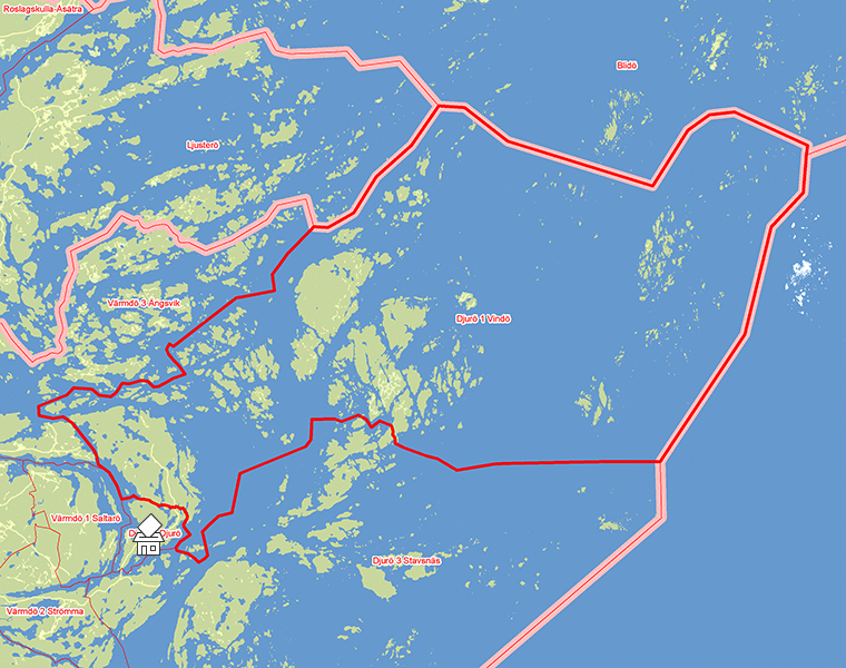 Karta över Djurö 1 Vindö