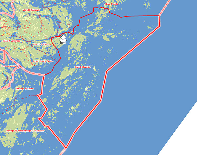 Karta över Djurö 3 Stavsnäs
