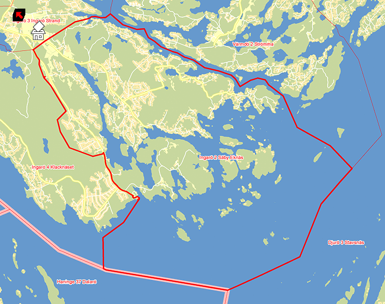 Karta över Ingarö 2 Säby Eknäs