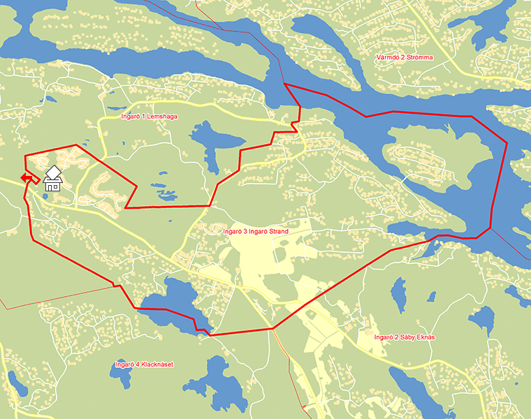 Karta över Ingarö 3 Ingarö Strand