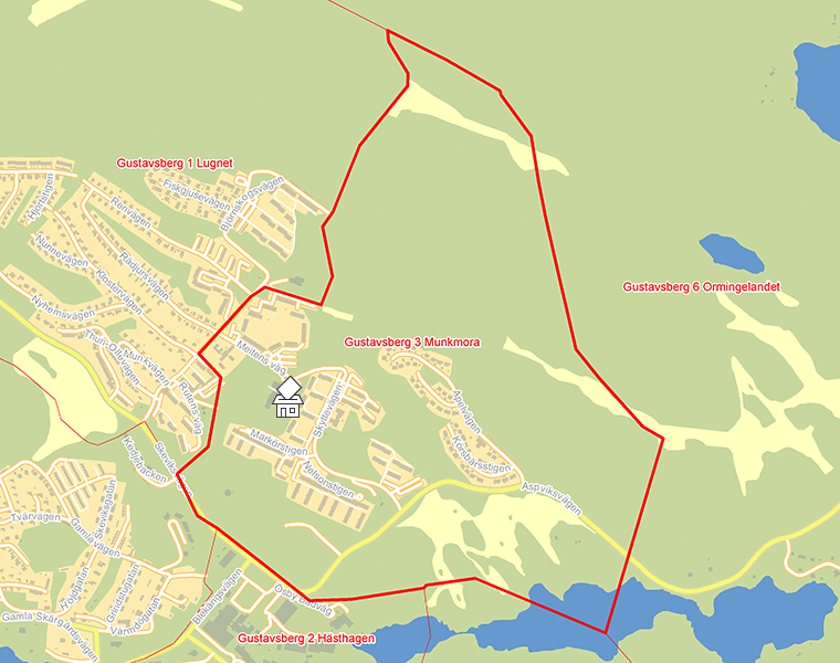Karta över Gustavsberg 3 Munkmora