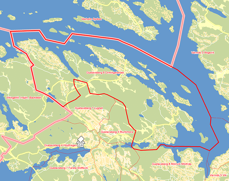 Karta över Gustavsberg 6 Ormingelandet