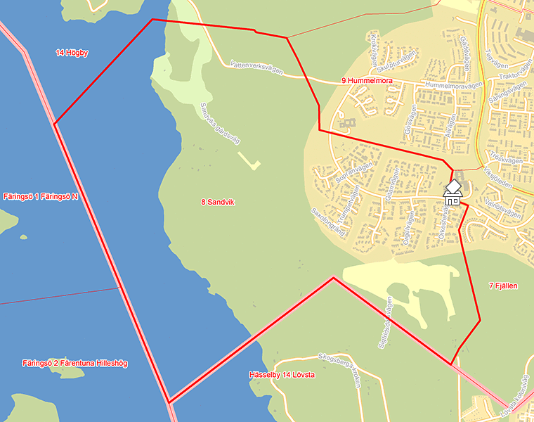 Karta över 8 Sandvik