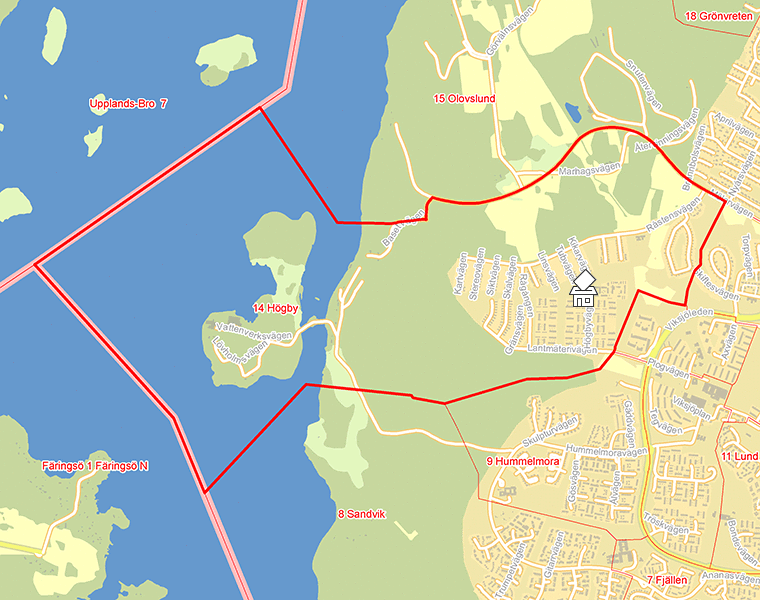 Karta över 14 Högby