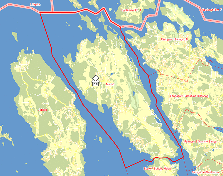 Karta över Munsö
