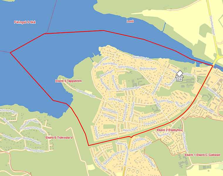 Karta över Ekerö 5 Tappström