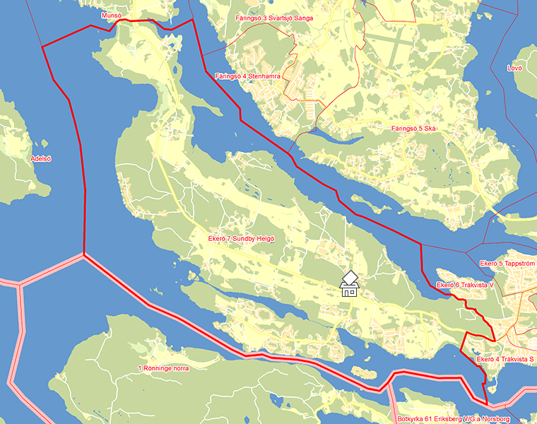 Karta över Ekerö 7 Sundby Helgö