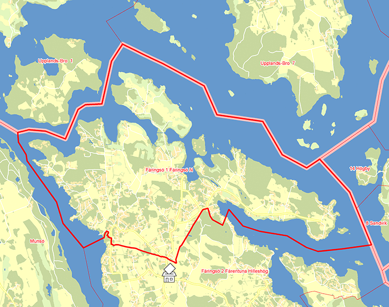 Karta över Färingsö 1 Färingsö N