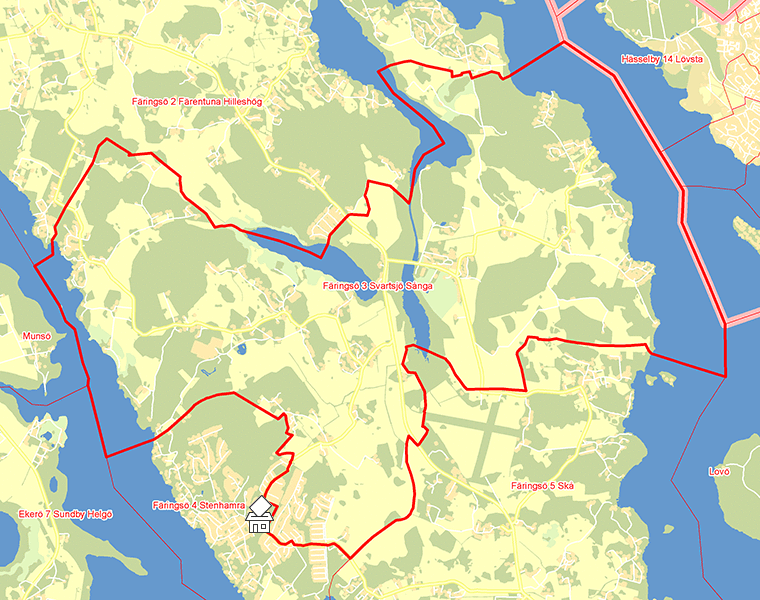 Karta över Färingsö 3 Svartsjö Sånga