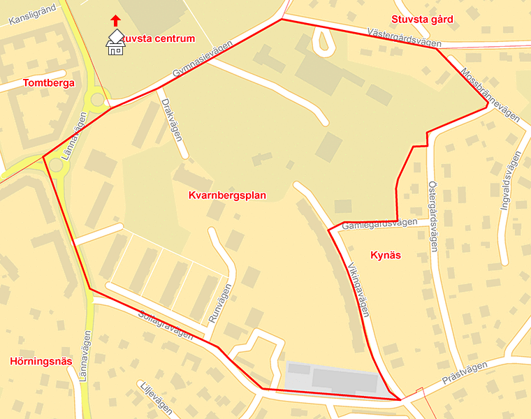 Karta över Kvarnbergsplan