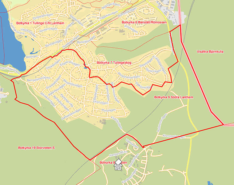 Karta över Botkyrka 9 Södra Lanthem