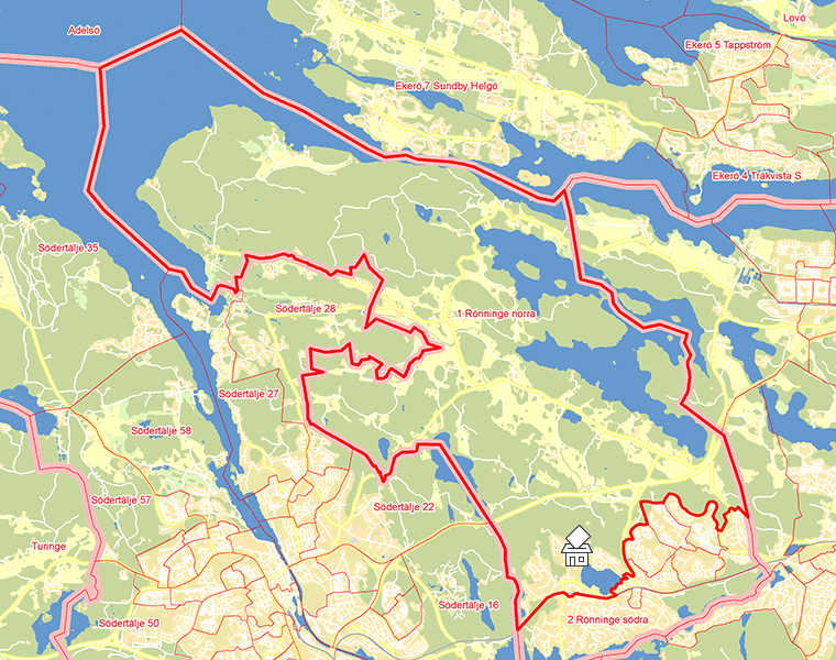 Karta över 1 Rönninge norra
