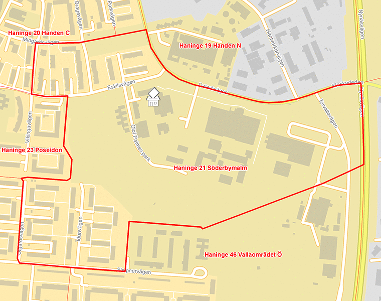 Karta över Haninge 21 Söderbymalm