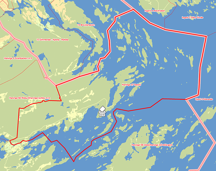 Karta över Haninge 37 Dalarö