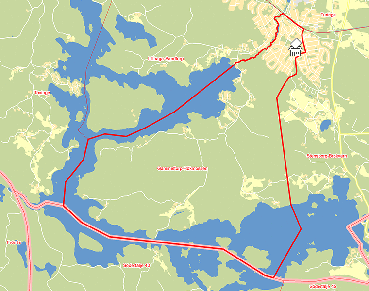 Karta över Gammeltorp-Hökmossen