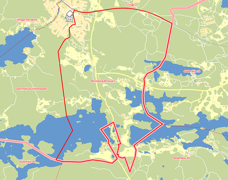 Karta över Stensborg-Brokvarn