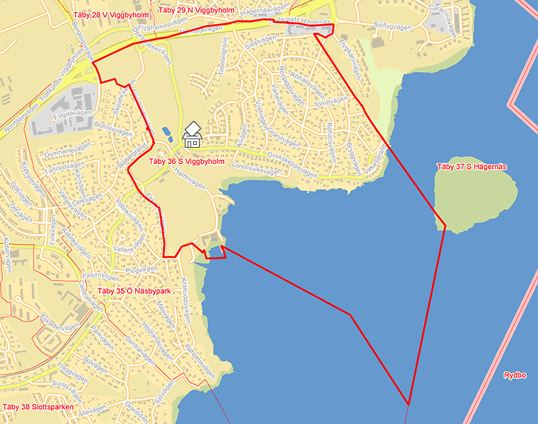 Karta över Täby 36 S Viggbyholm