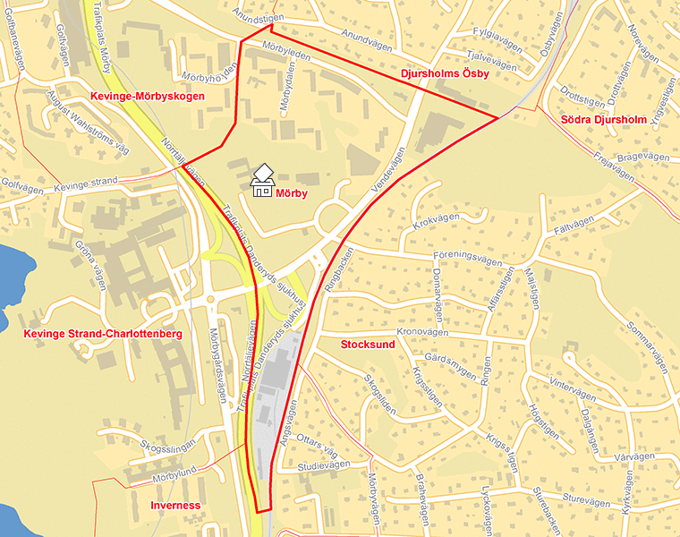 Karta över Mörby