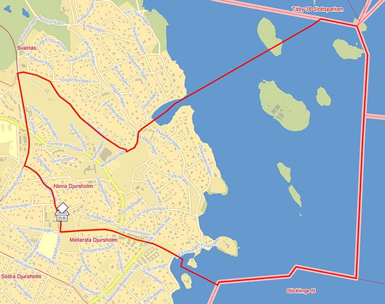 Karta över Norra Djursholm
