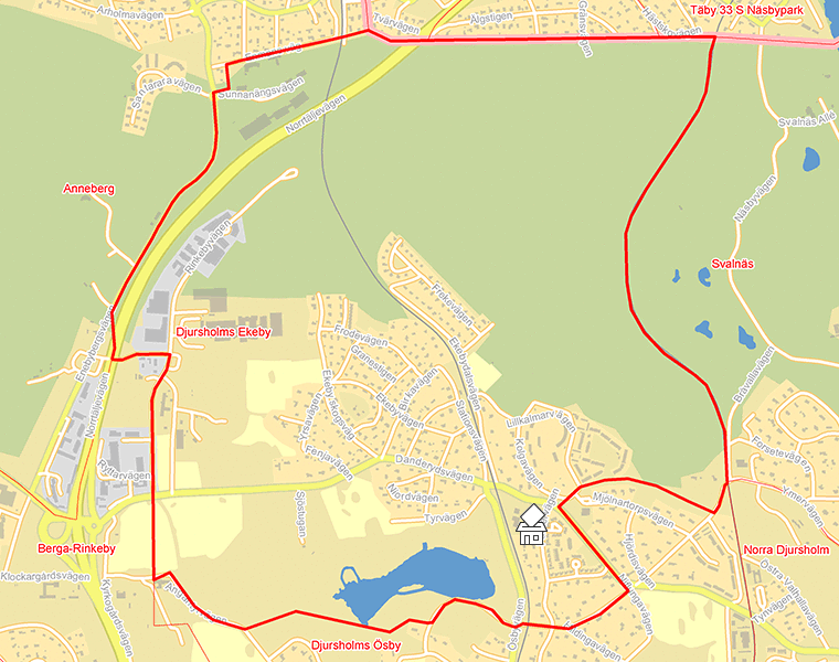 Karta över Djursholms Ekeby