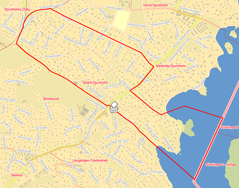 Karta över Södra Djursholm