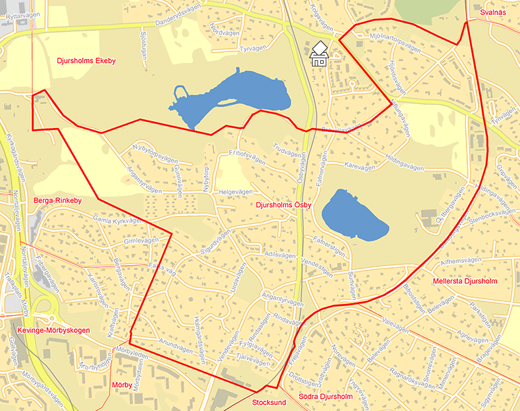 Karta över Djursholms Ösby