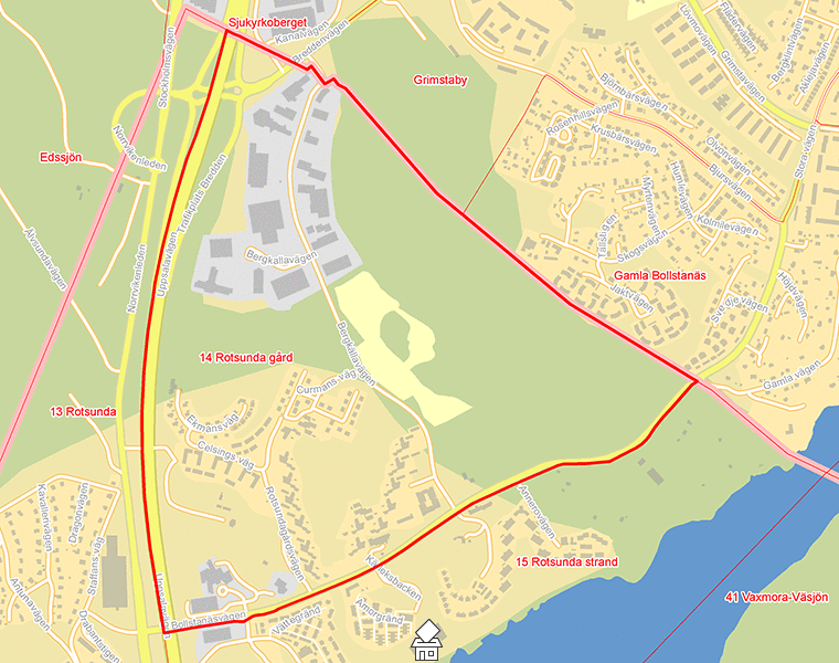 Karta över 14 Rotsunda gård