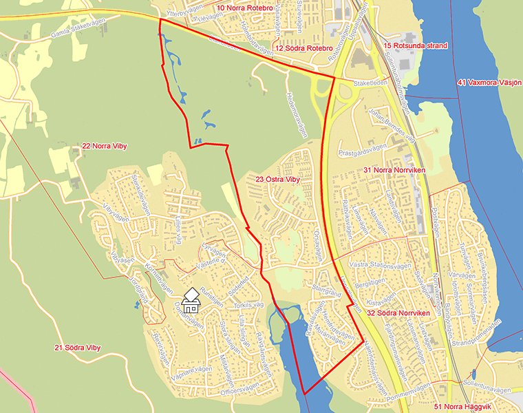 Karta över 23 Östra Viby
