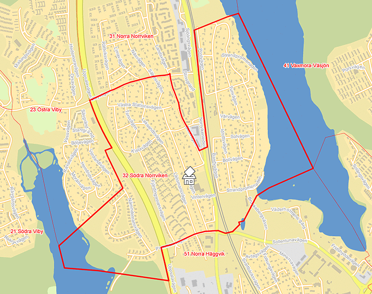 Karta över 32 Södra Norrviken