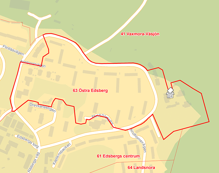 Karta över 63 Östra Edsberg