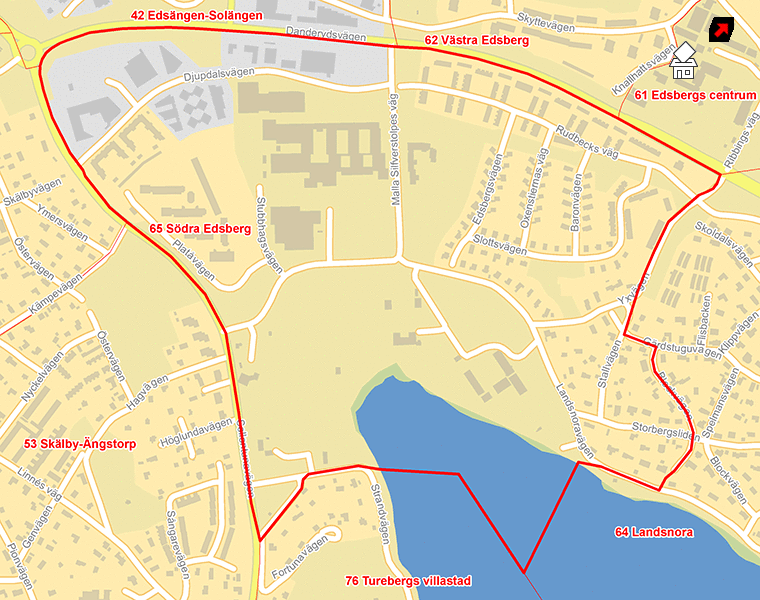 Karta över 65 Södra Edsberg