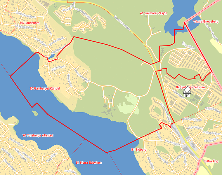 Karta över 80 Falkberget-Kärrdal