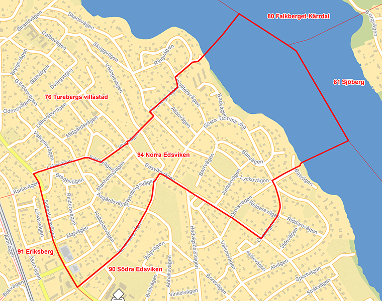 Karta över 94 Norra Edsviken