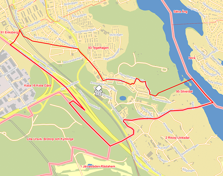 Karta över 95 Silverdal