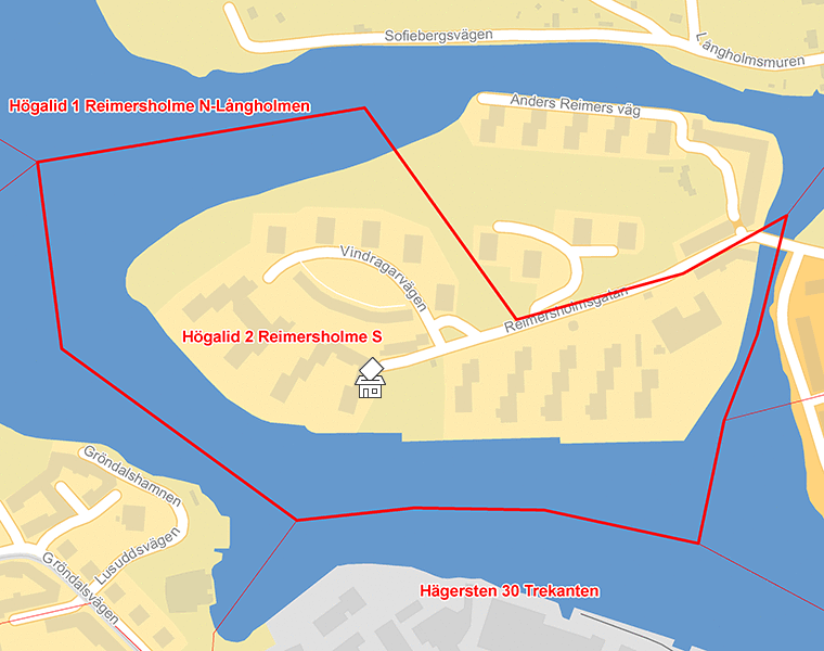 Karta över Högalid 2 Reimersholme S